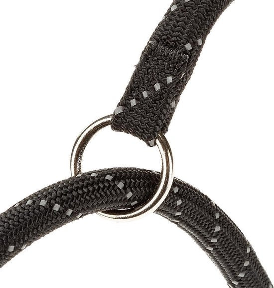 Ferplast sliphalsband Sport Reflex met zwarte geweven band en metalen ringen