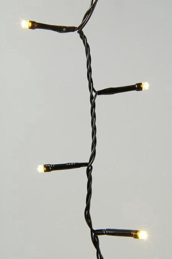 Basicverlichting LED warm wit - 18 meter - 240 lampjes - Zwart