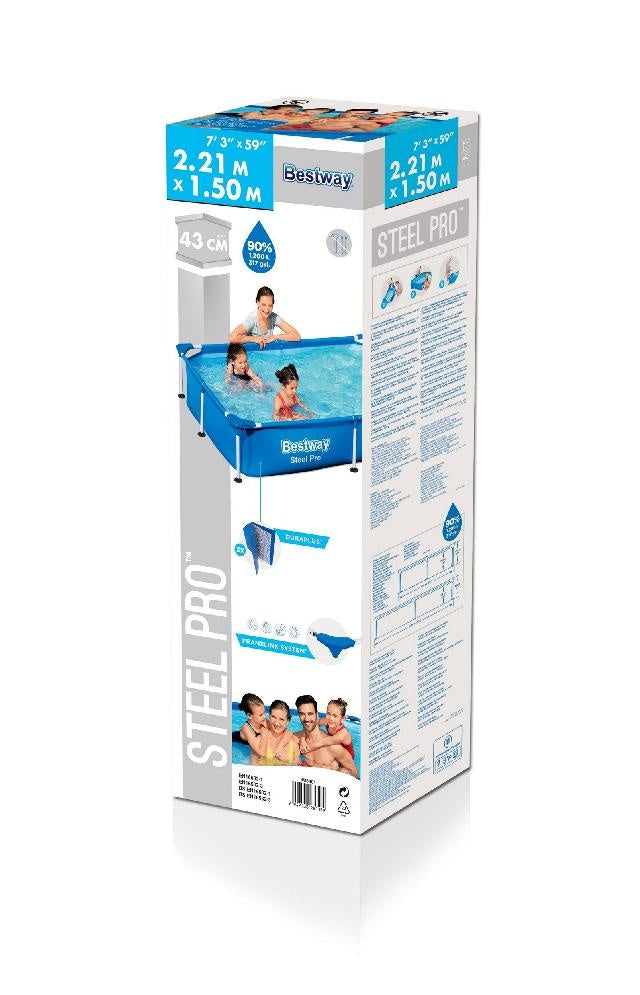 Opzetzwembadverpakking Bestway Steel Pro 2,21x1,50x0,43 m in kartonnen doos