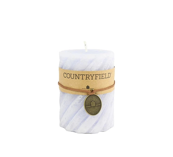 Kaars spiraal ro Tonnie M licht blauw - Countryfield