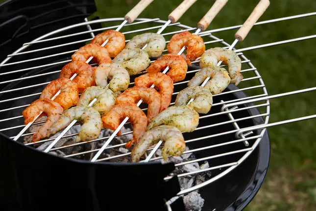 Barbecook - set van 4 spiesen uit chroom en hout 43cm FSC 100%