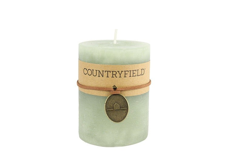 Kaars effen ro Tonnie L licht groen Turquoise - Countryfield
