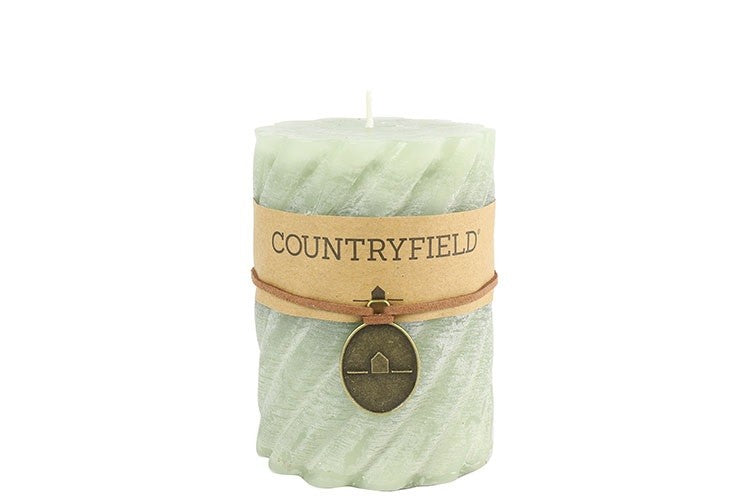 Kaars spiraal ro Tonnie M licht groen Turquoise - Countryfield