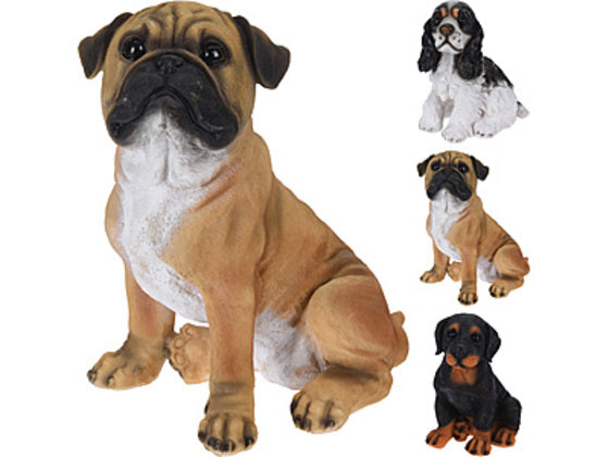 Hond zittend 3ass dessin 27cm