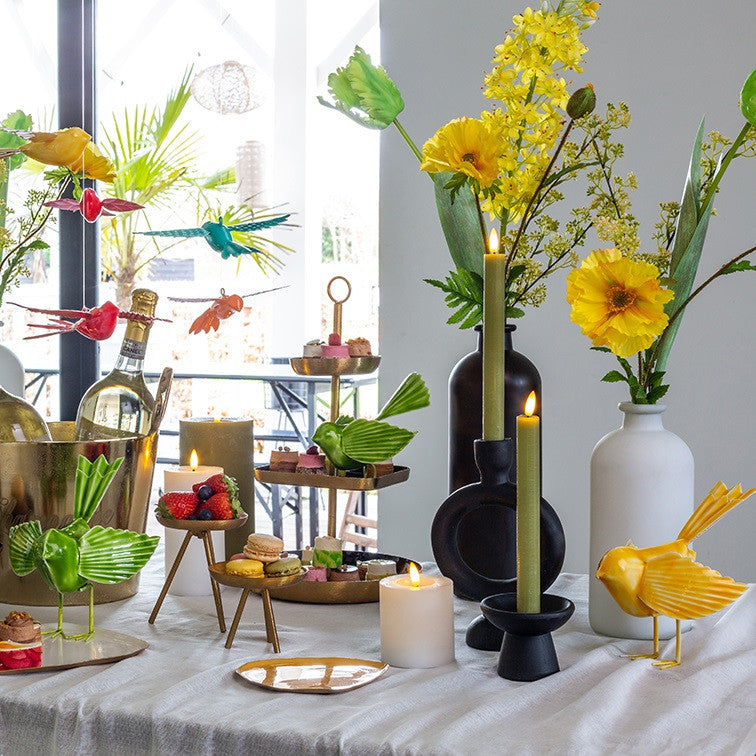 Stompkaars rustiek Ø7.5CM LED ro Lyon S wit-L7,5B7,5H8CM