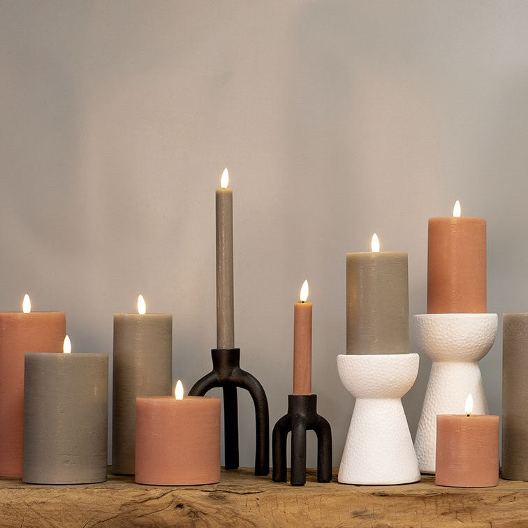 Stompkaars rustiek Ø10CM LED ro Lyon S roze-L10B10H10CM