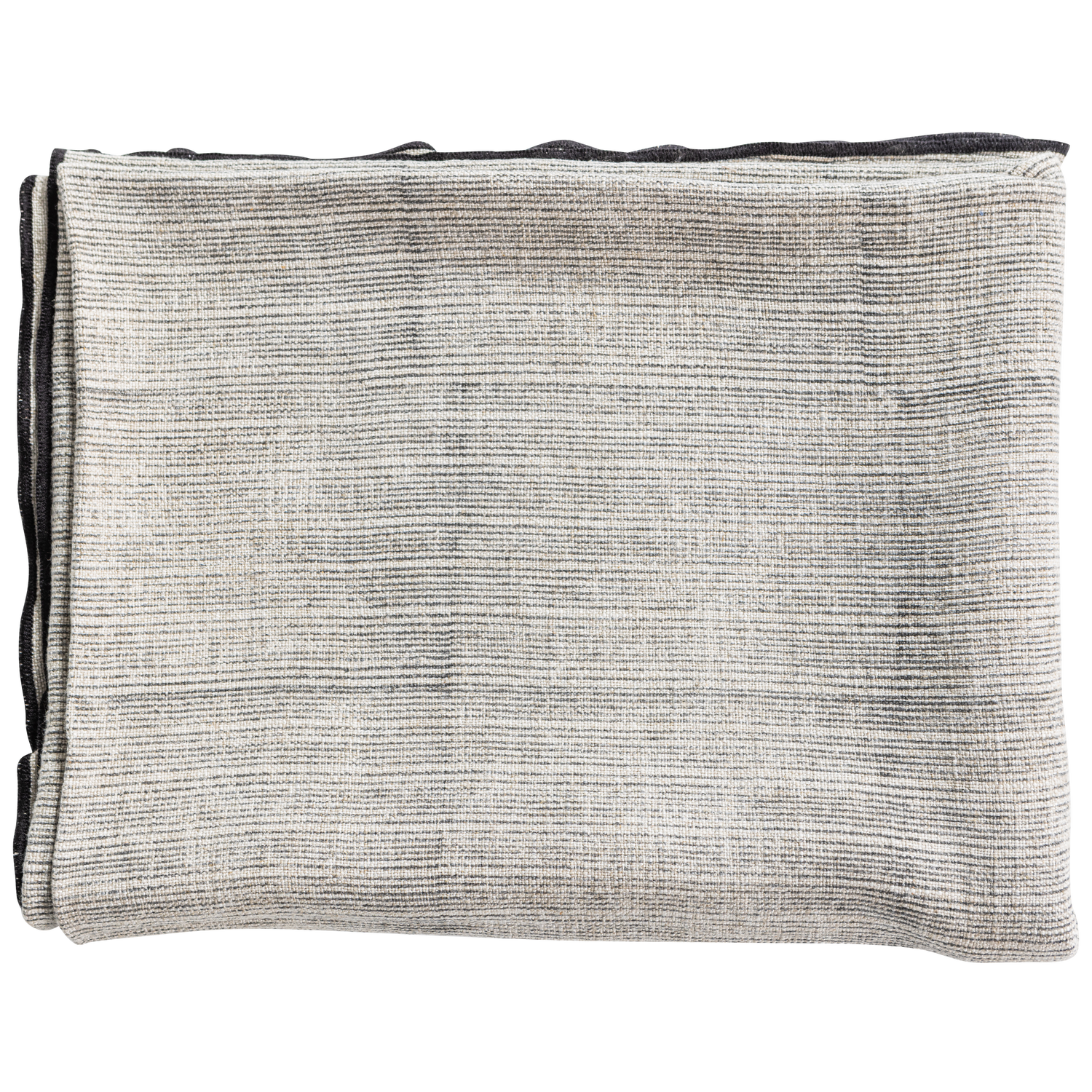 UNIQUE PLAID MET STREEP ZWART/WIT 130X170 CM