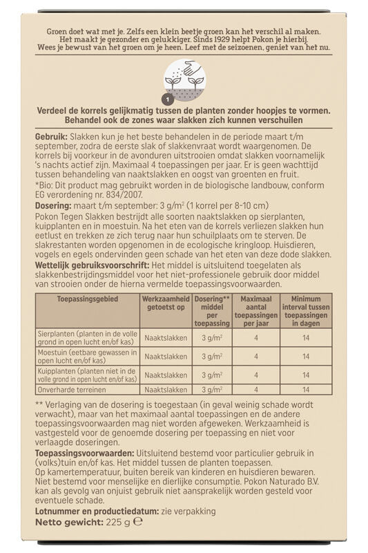 Pokon - BIO Tegen Slakken Korrels 225 gram