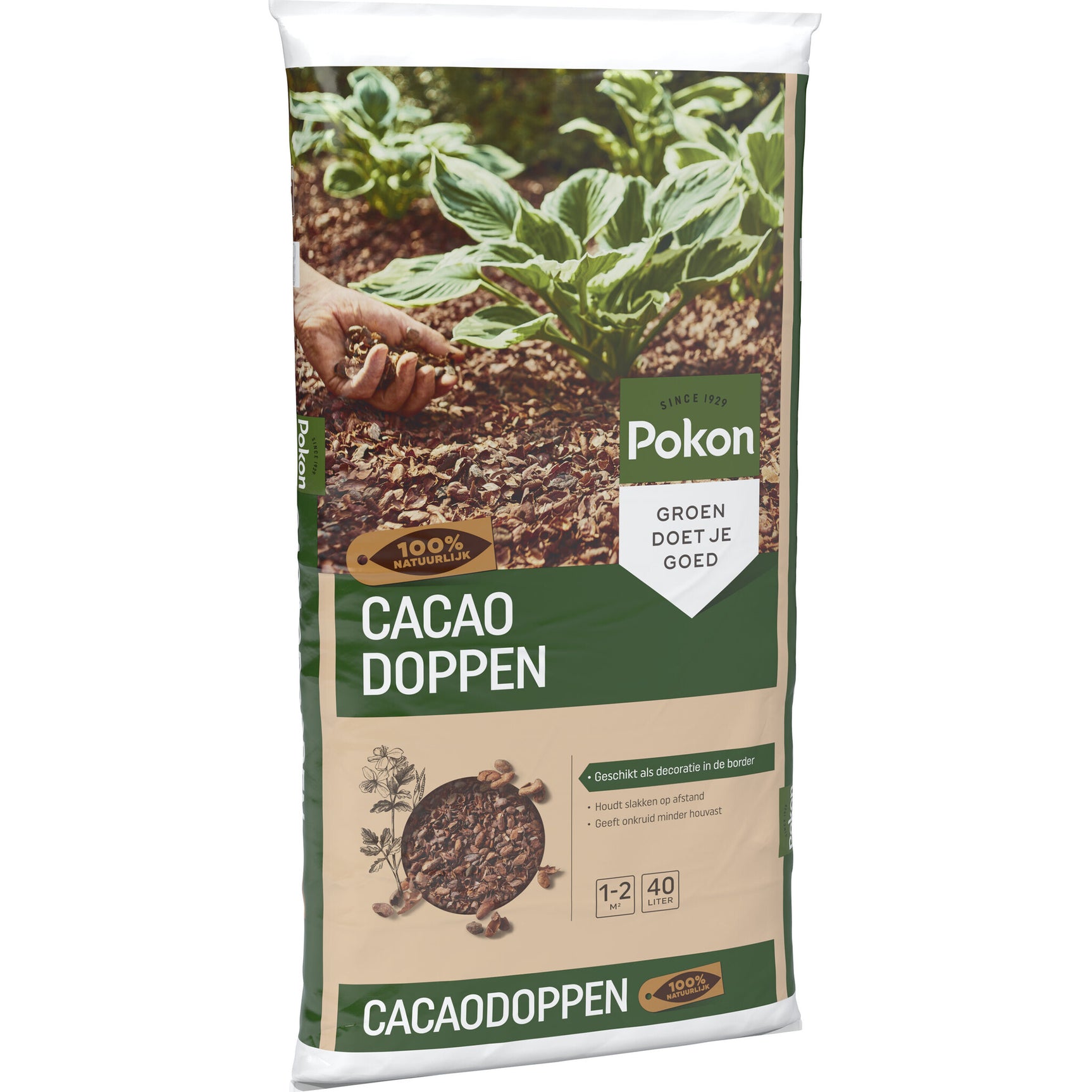 Pokon - Cacaodoppen 40 liter voor 1-2m2