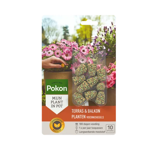 Pokon terras & balkon plantenvoedingskegels verpakking, 10 stuks