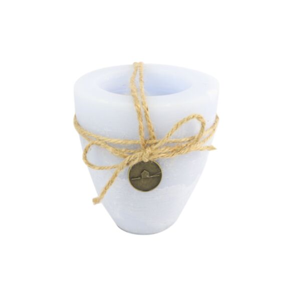 Kaars beker ro Tonnie L licht blauw - Countryfield