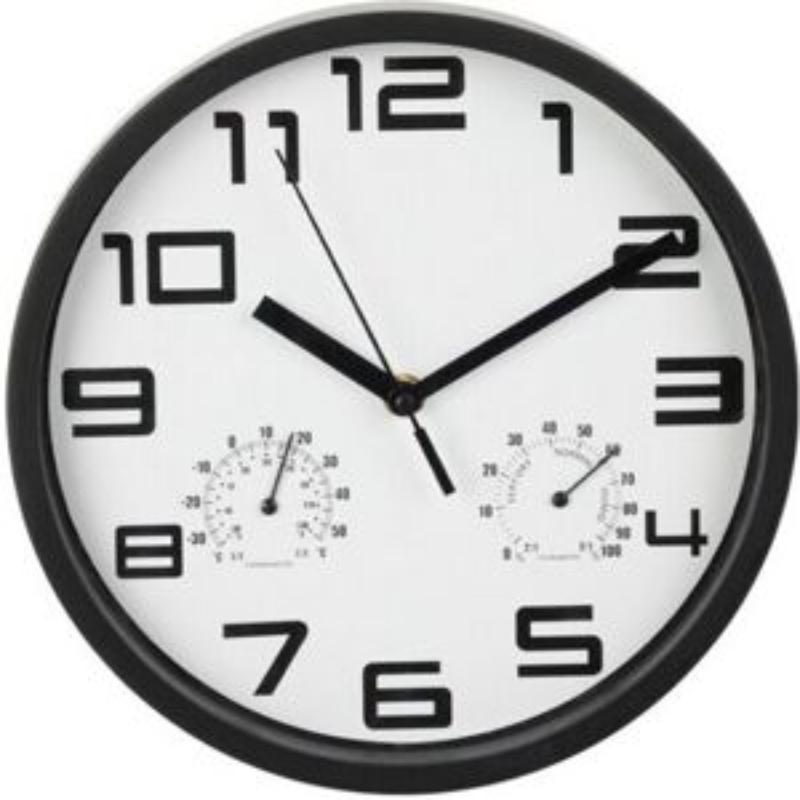 Wandklok PP zwart wit - 25cm