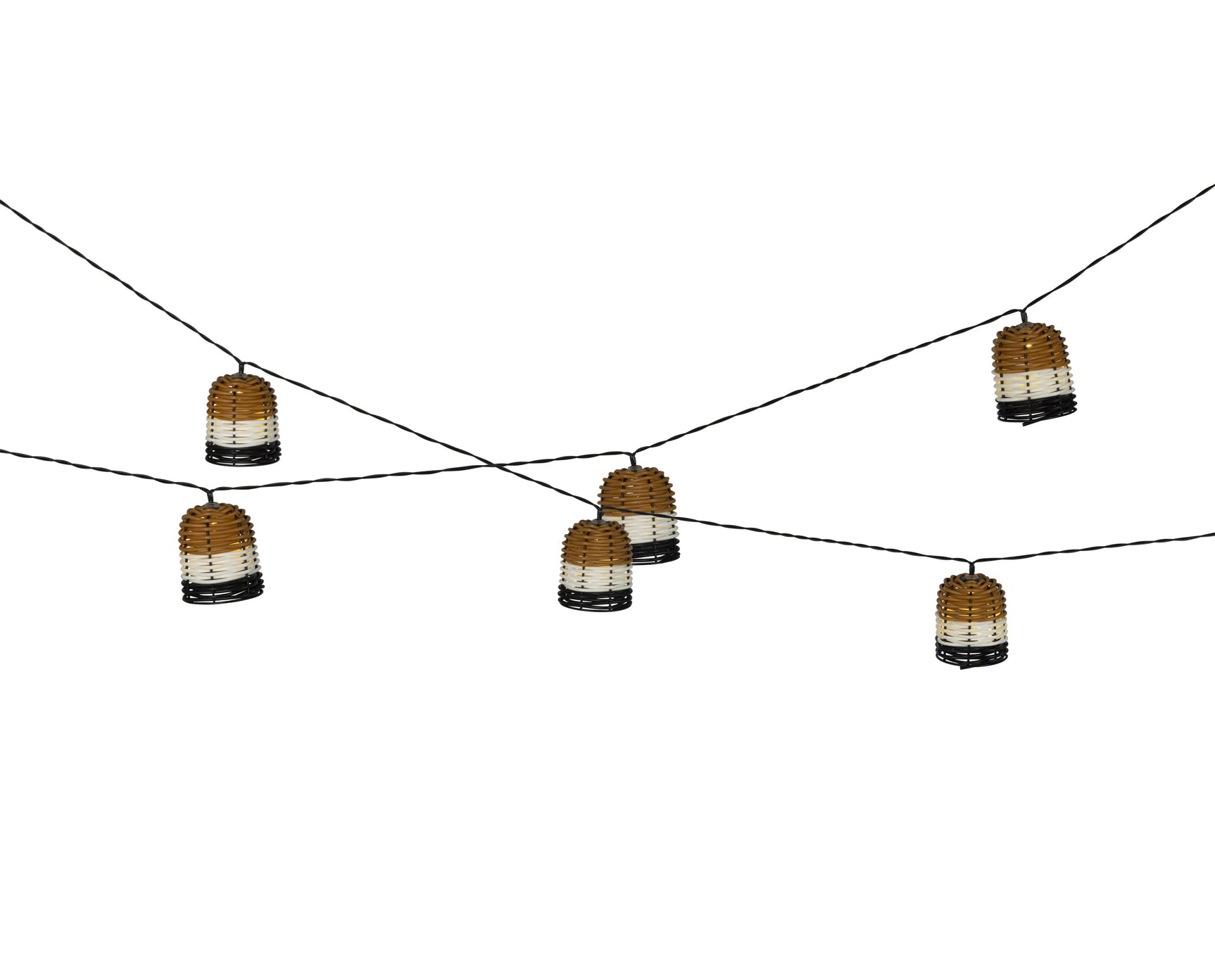 Solar partylight wicker steady