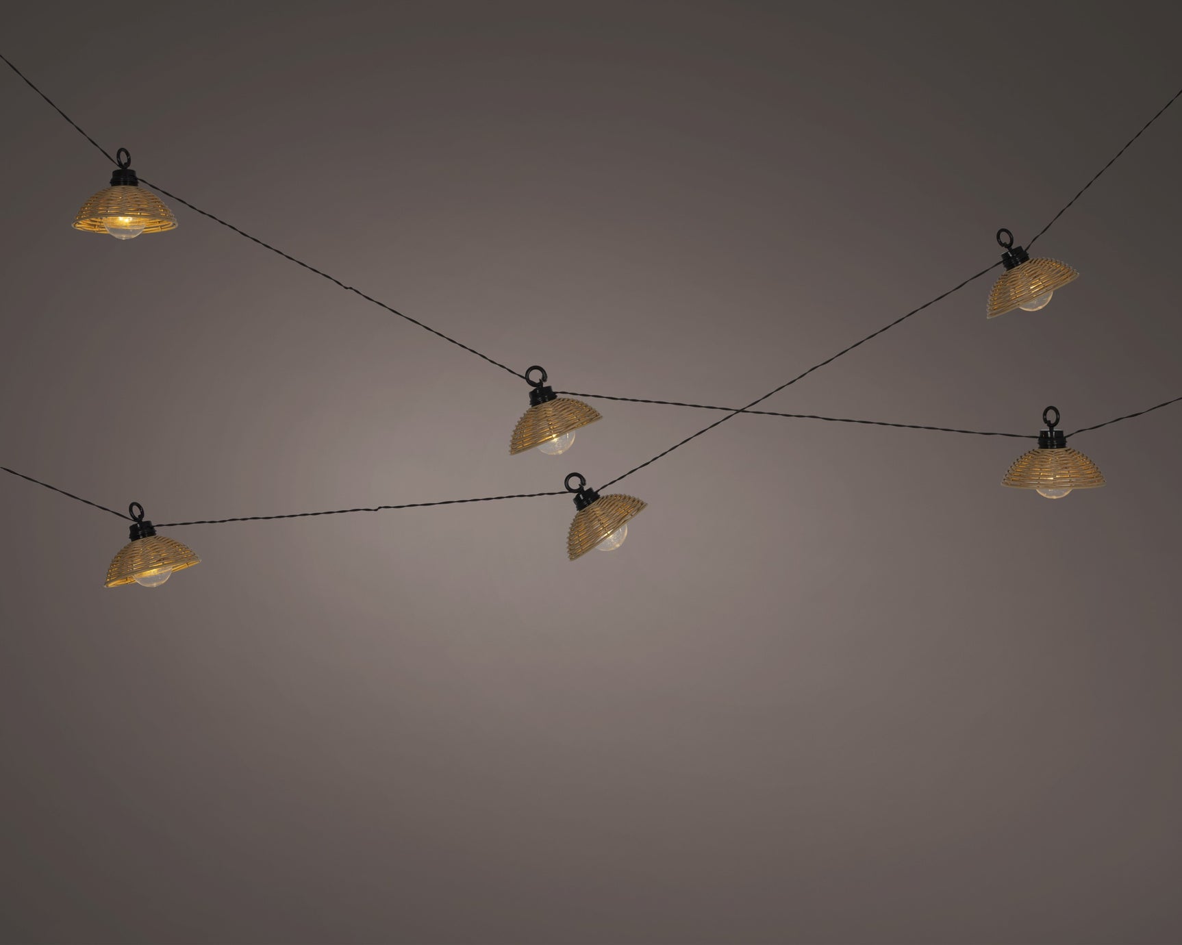 Solar partylight wicker steady