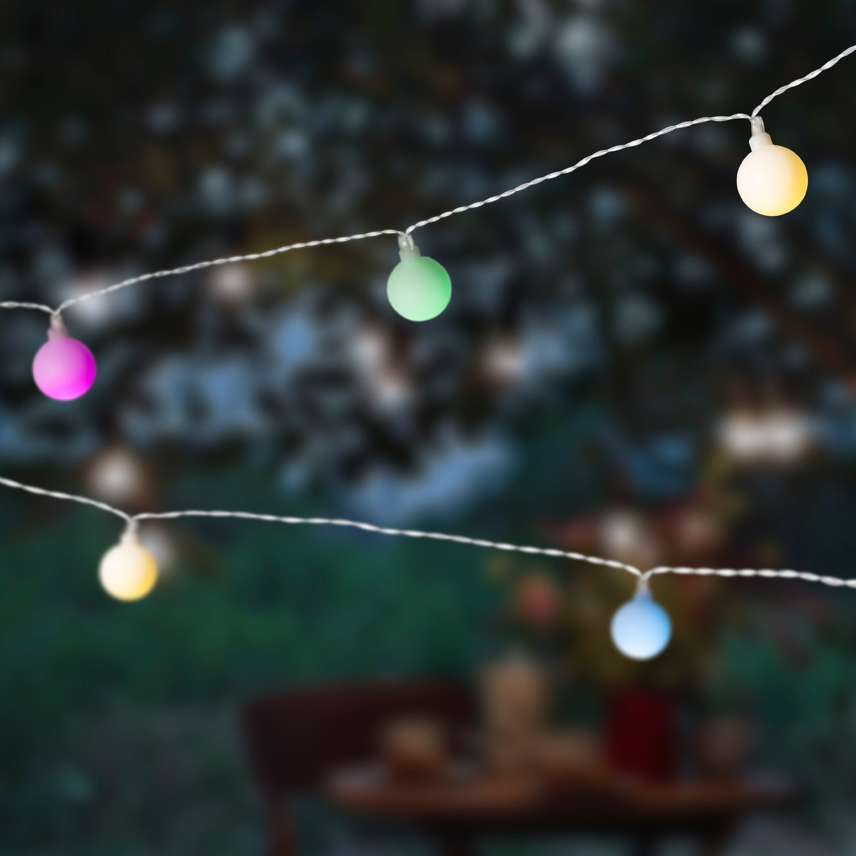 Solar cherry lights plastic steady