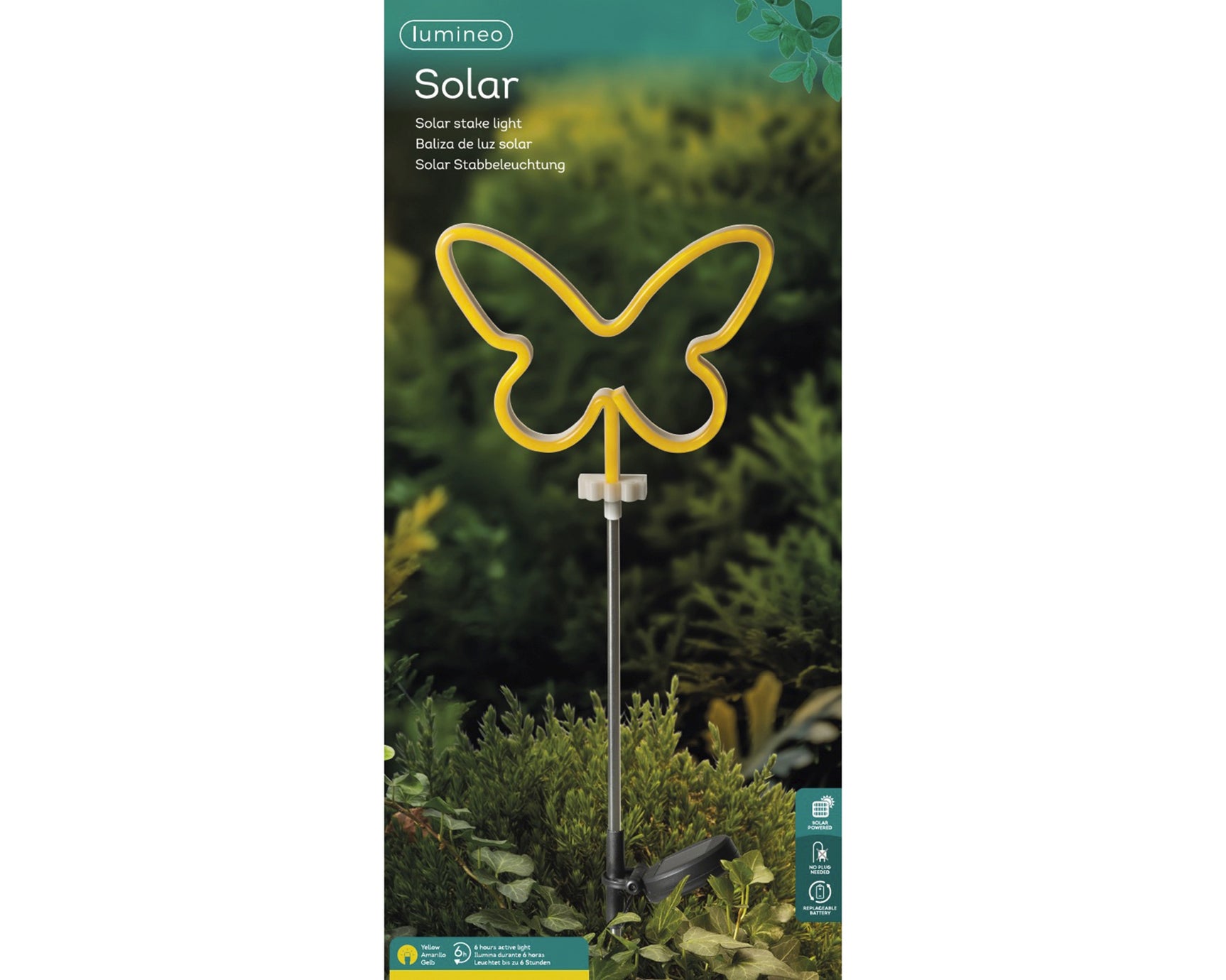 Solar stake light plastic steady