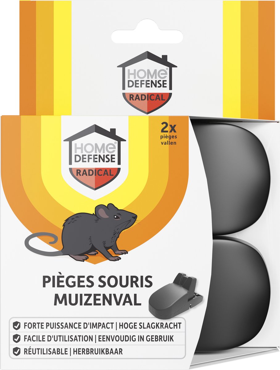 Kunststof Muizenval 2 stuks - HOME DEFENSE®