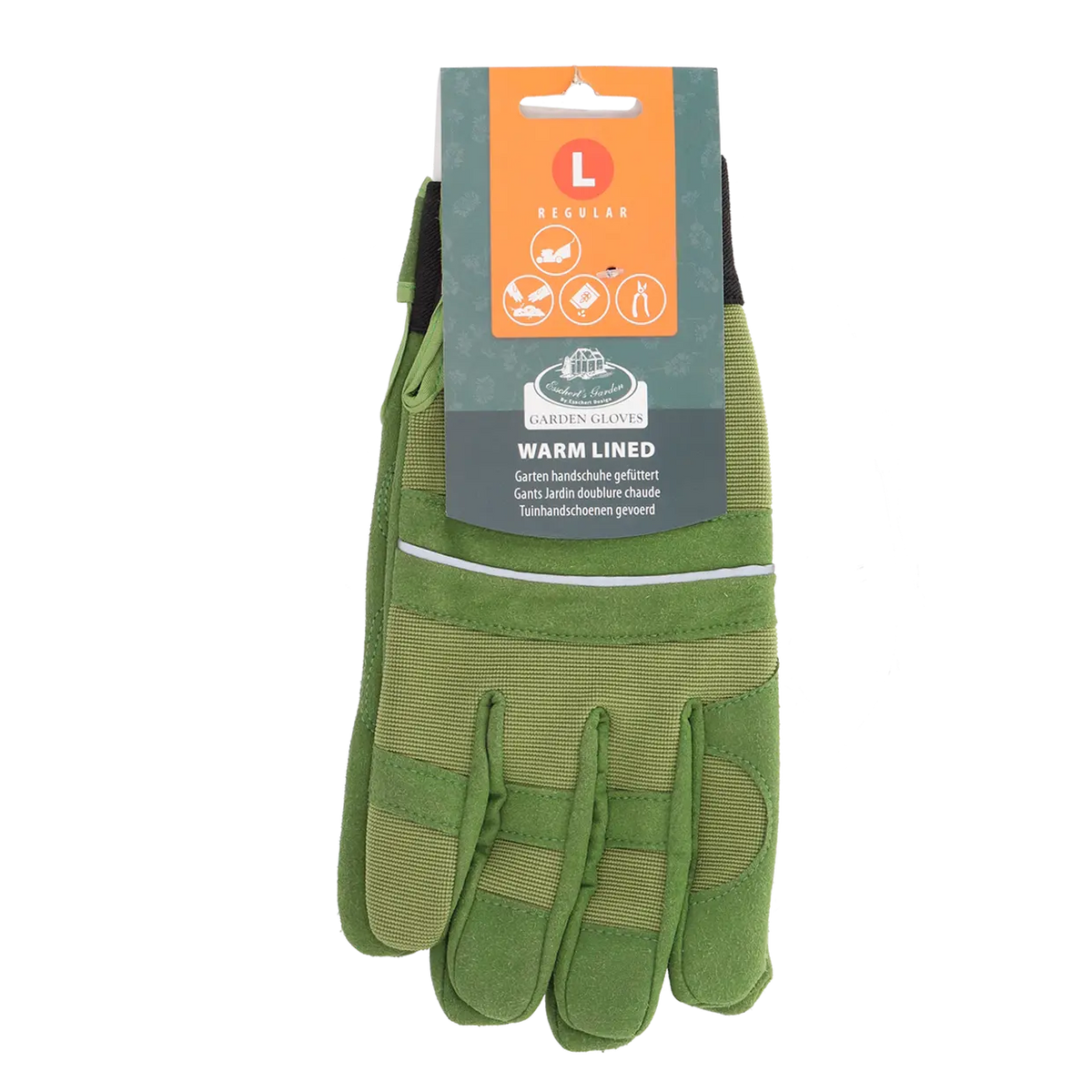 Esschert Design - Gevoerde tuinhandschoenen groen maat L