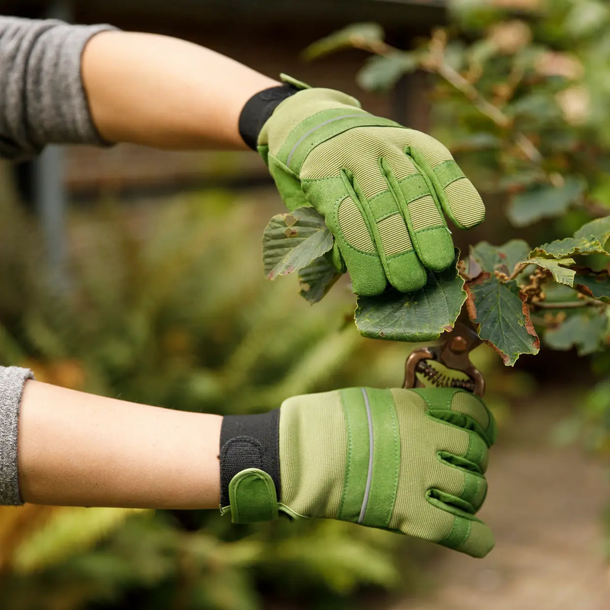 Esschert Design - Gevoerde tuinhandschoenen groen maat L