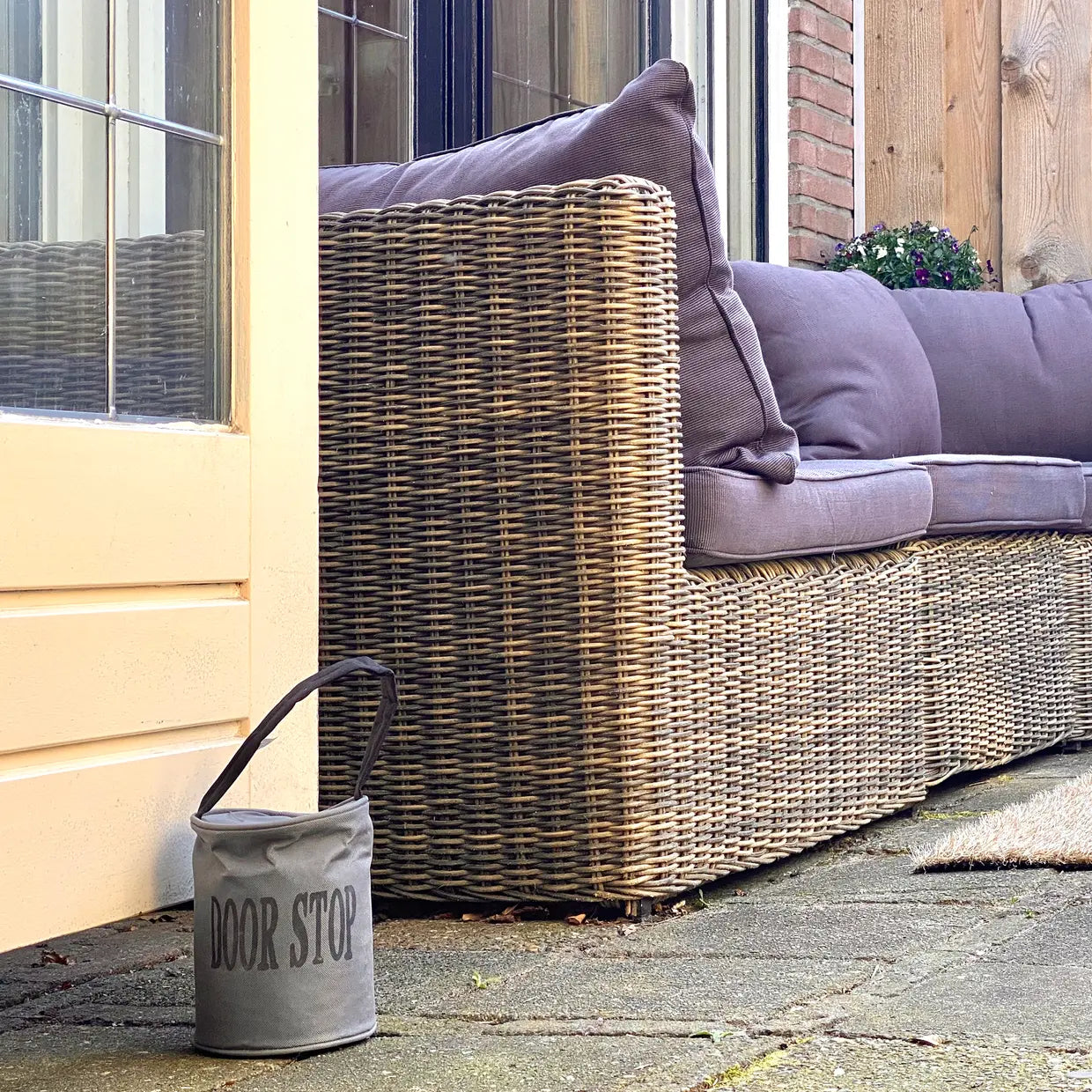 Deurstopper met handvat grijs 2,5 kilo - Esschert design