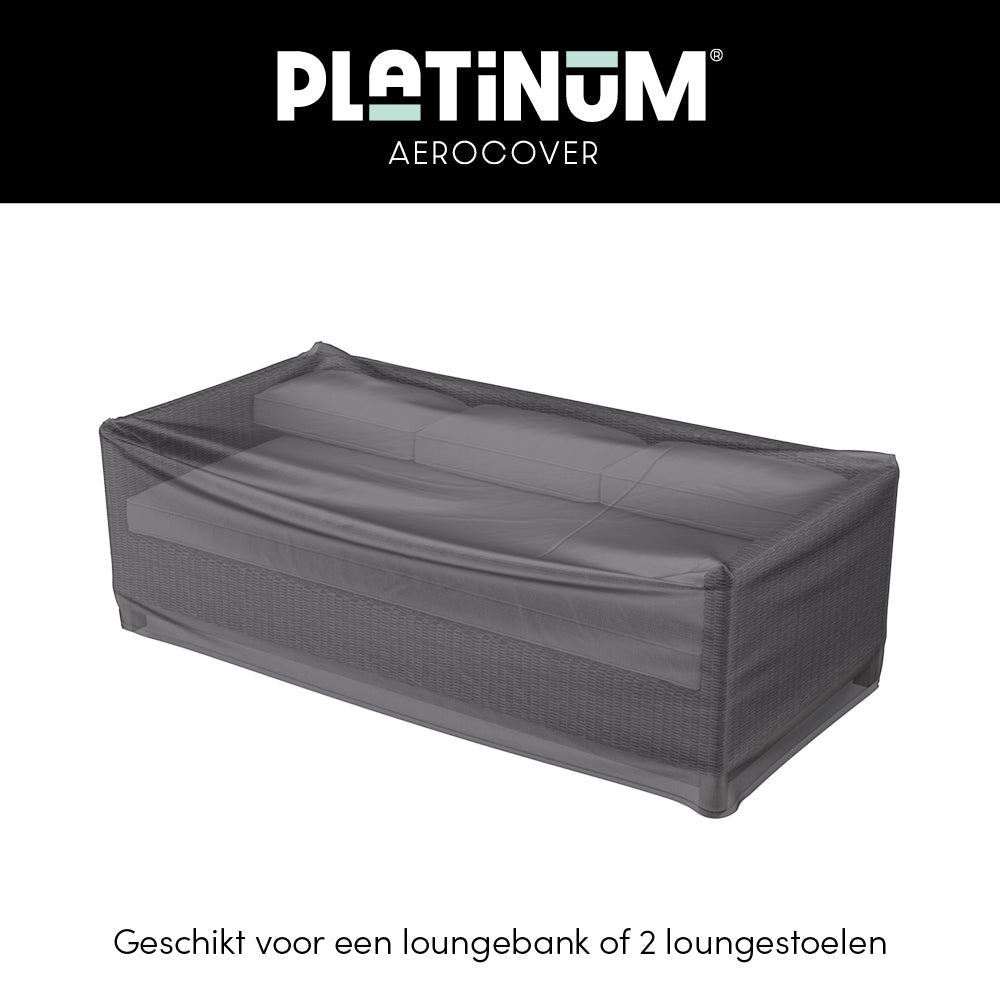 Grijze loungebankhoes met strakke naden en omgeslagen randen
