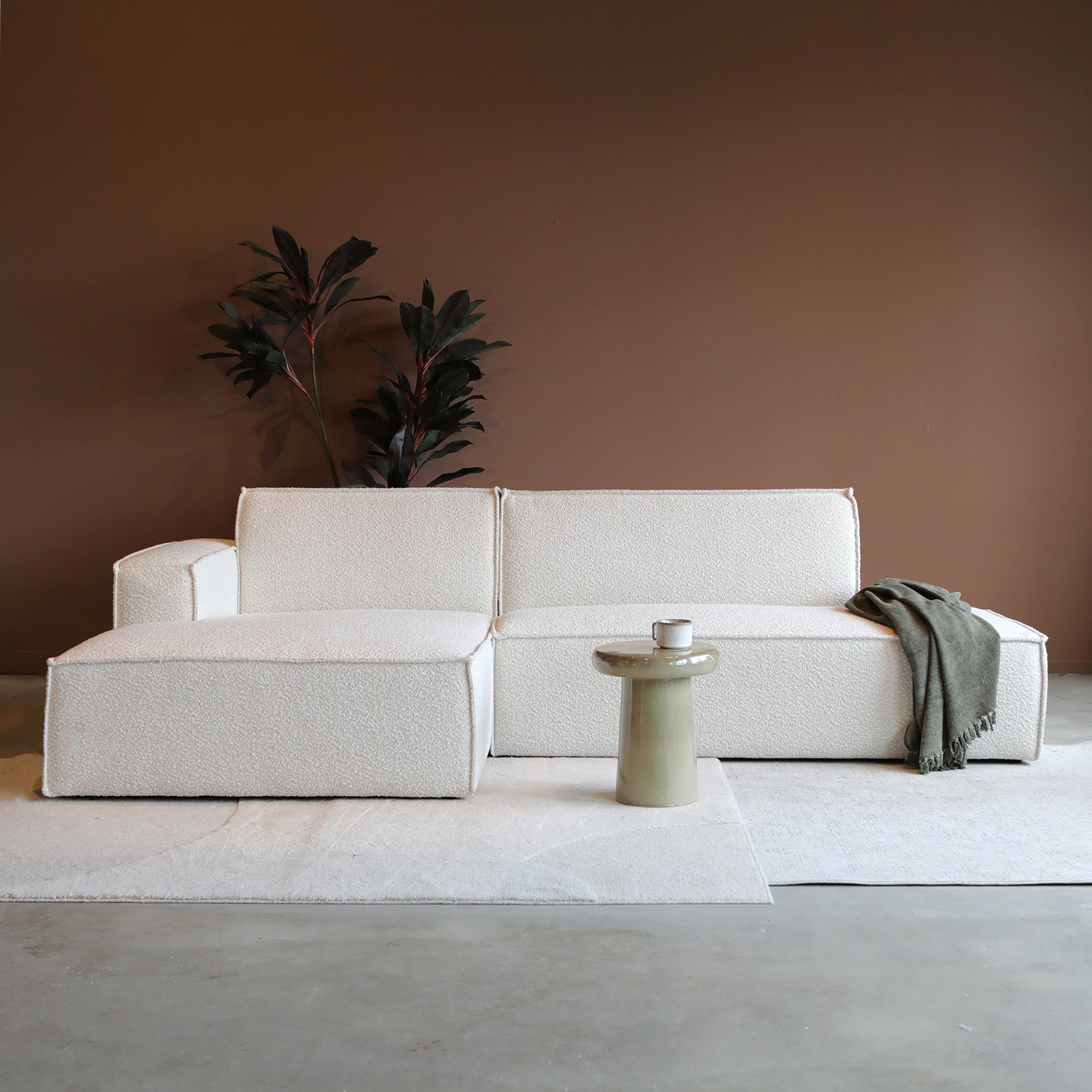 ENZO met chaise longue links - Legend 2 Natural