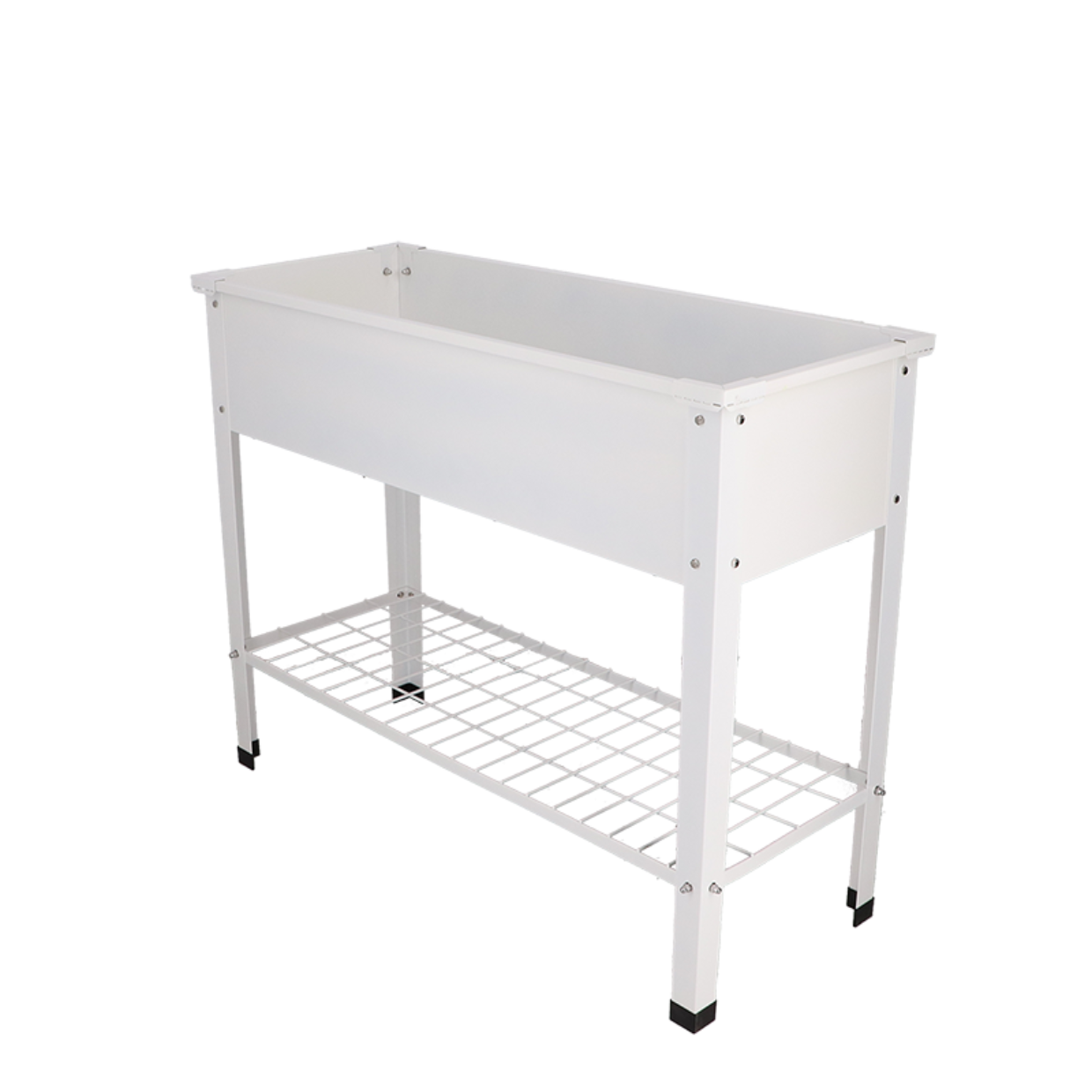 Esschert design - Verhoogde kweekbak metaal wit. L