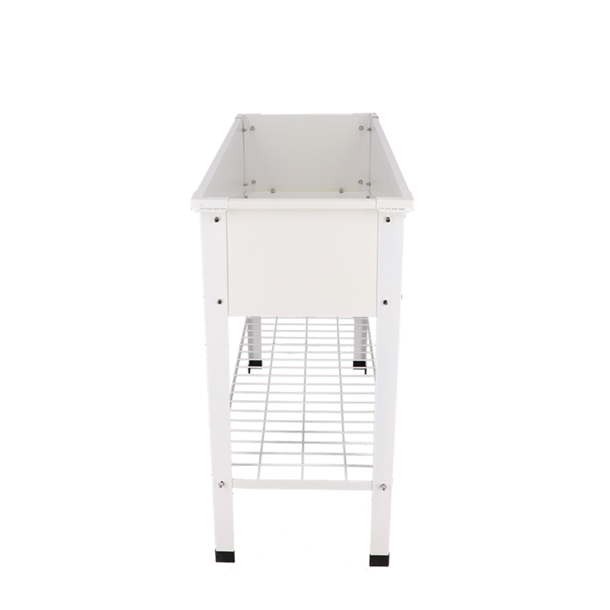 Esschert design - Verhoogde kweekbak metaal wit. L