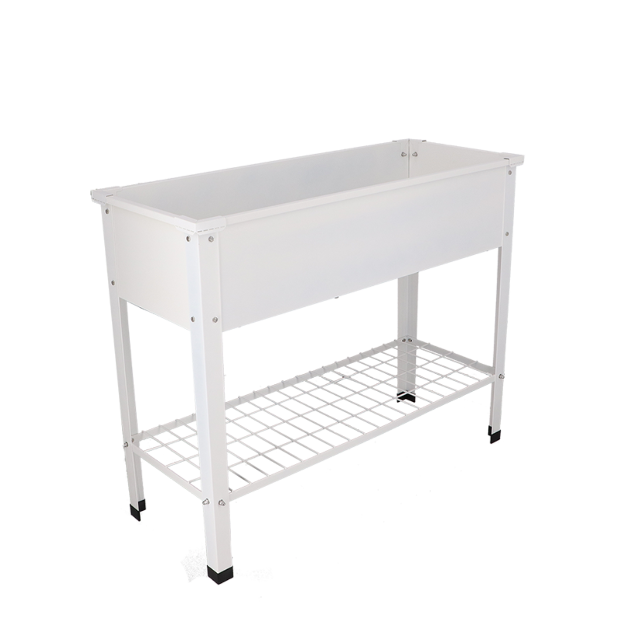 Esschert design - Verhoogde kweekbak metaal wit. L