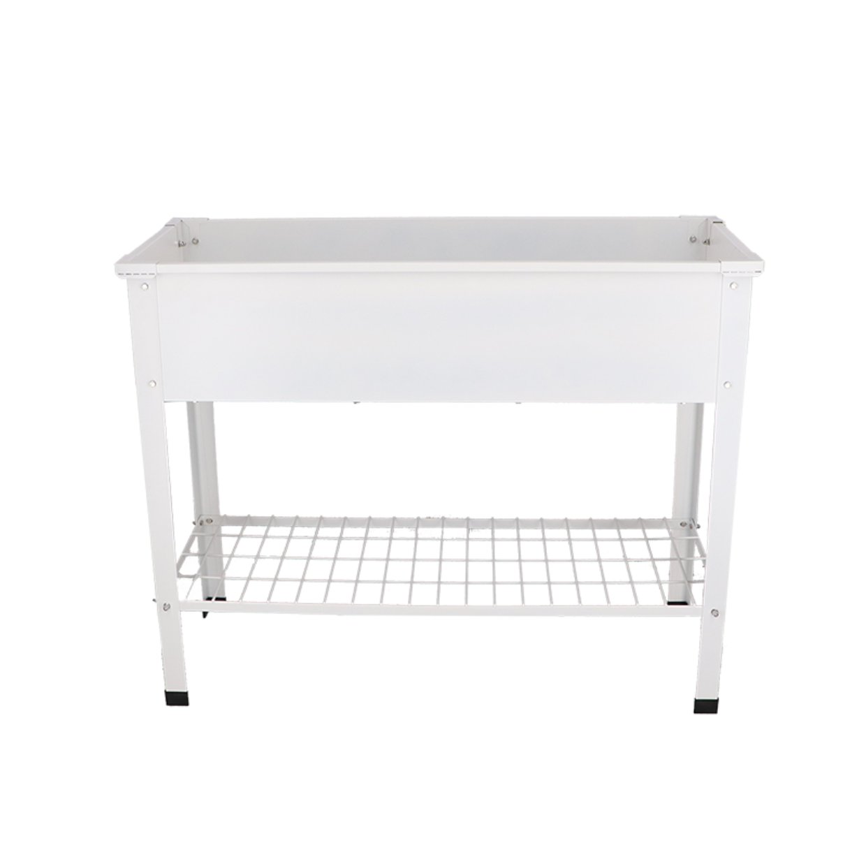 Esschert design - Verhoogde kweekbak metaal wit. L