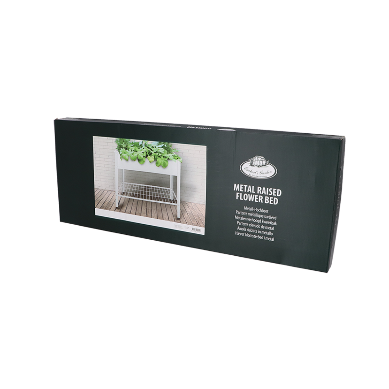 Esschert design - Verhoogde kweekbak metaal wit. L