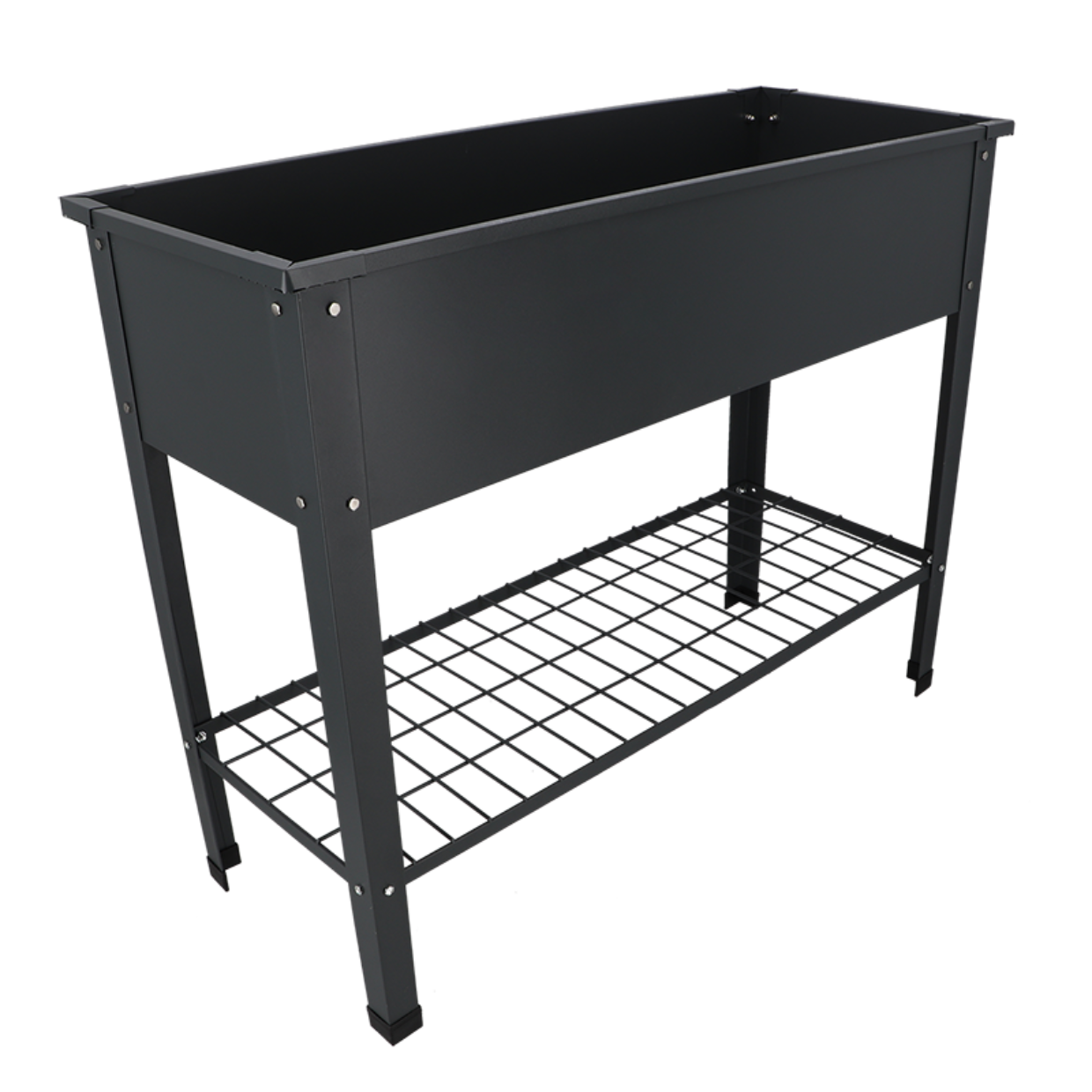 Esschert design - Verhoogde kweekbak metaal antrac. L