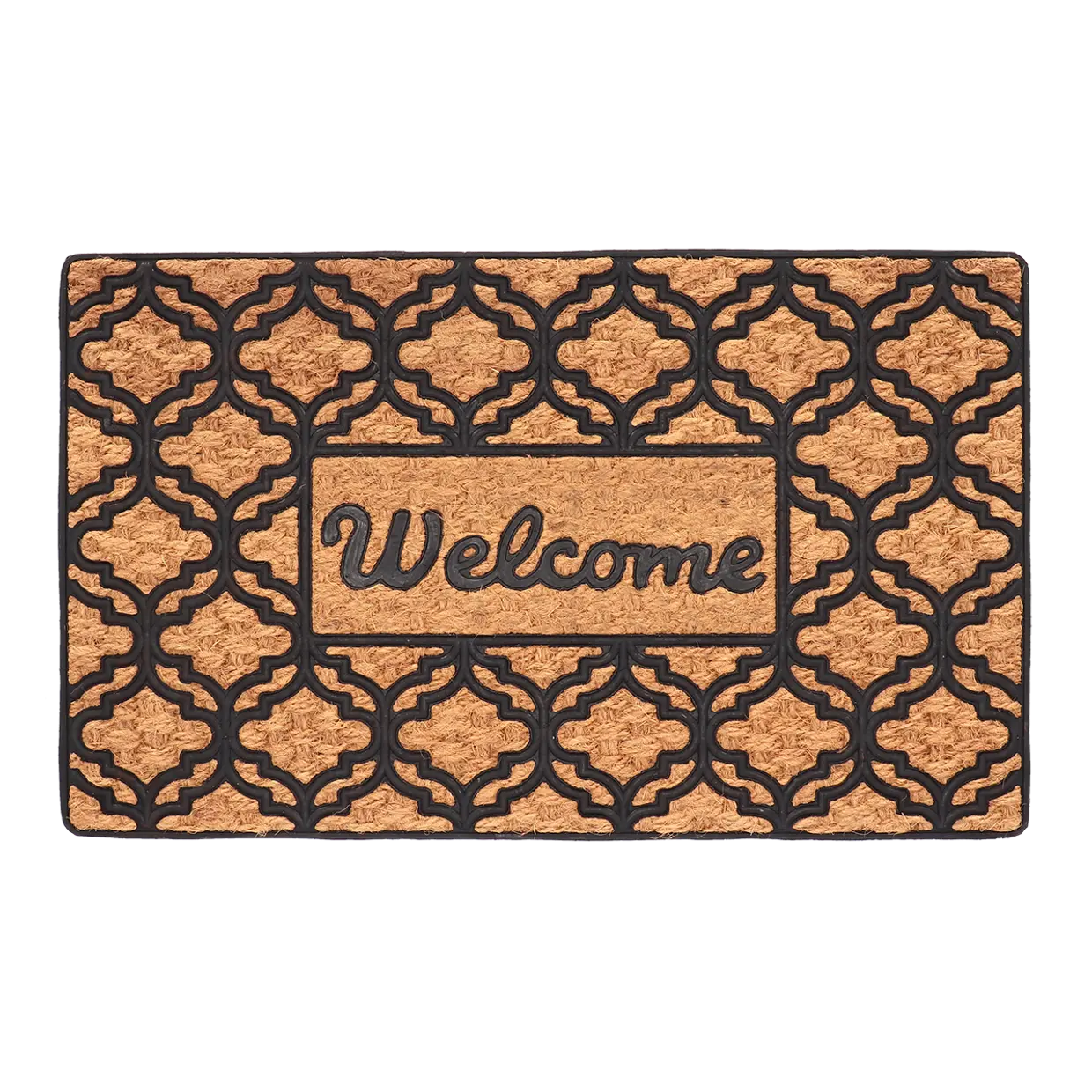 Welcome rubberen kokosdeurmat L - Esschert design