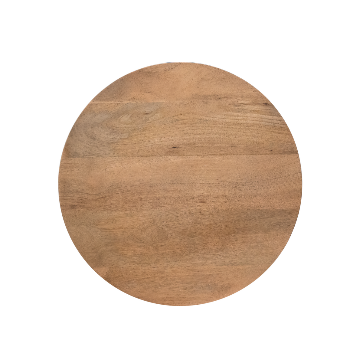 Rond houten tafelblad naturel met zichtbare houtnerf