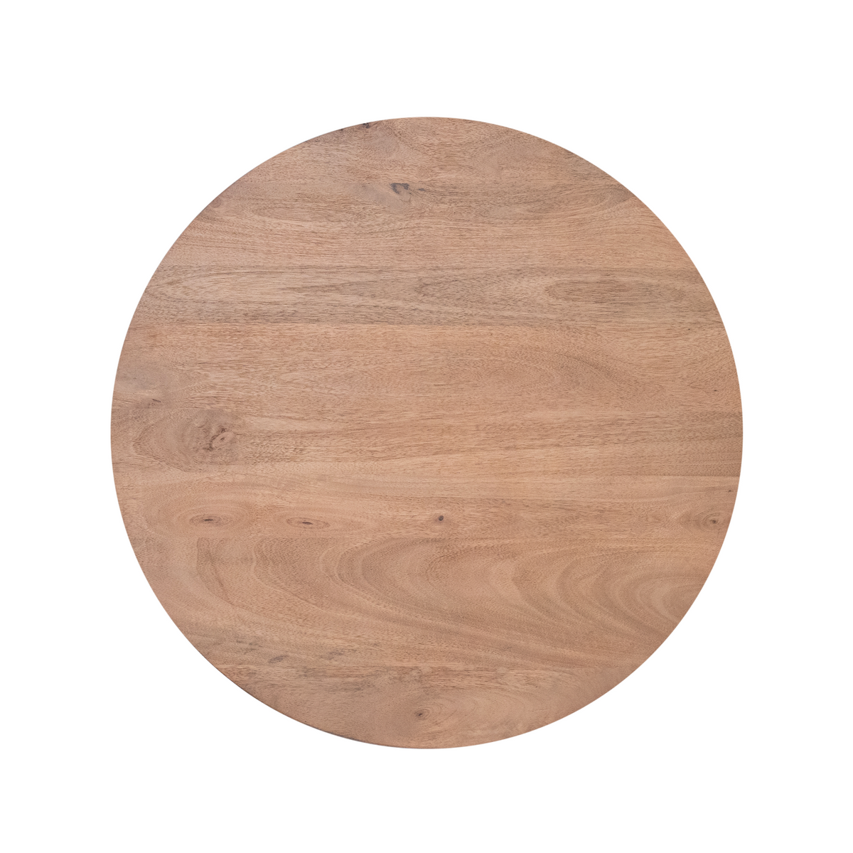 Salontafel Solana naturel hout: rond bovenblad met houtnerf