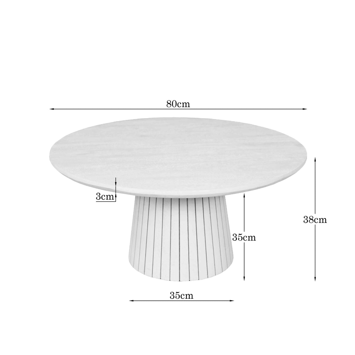 Starfurn - Salontafel Solana Bruin Mangohout 80 cm