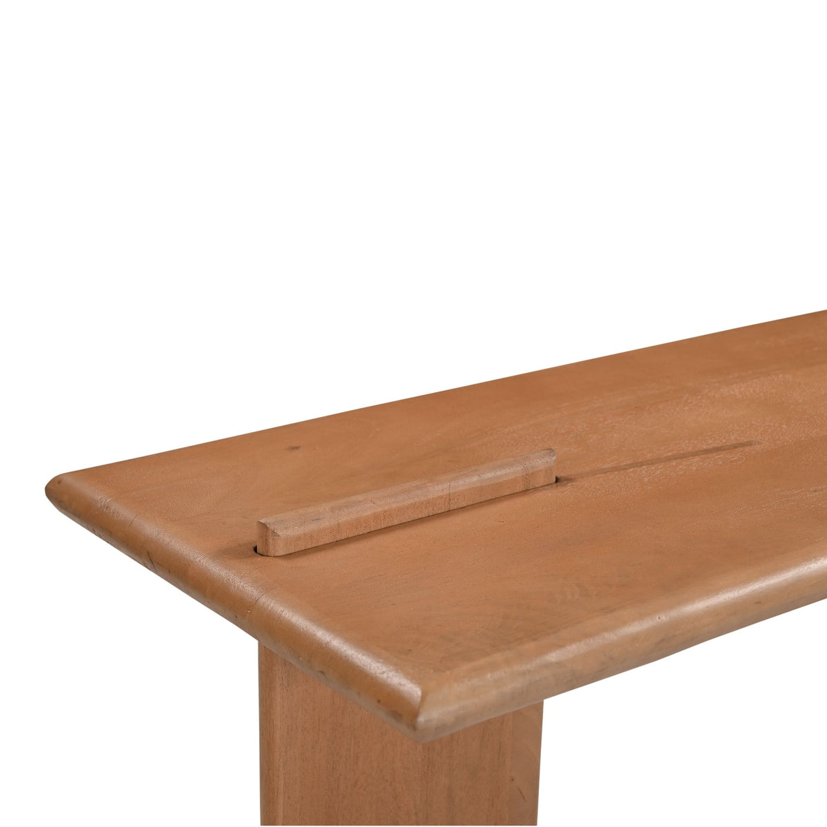 Tv-meubel bladdetail met houten handgreep aan de bovenkant, bruin hout