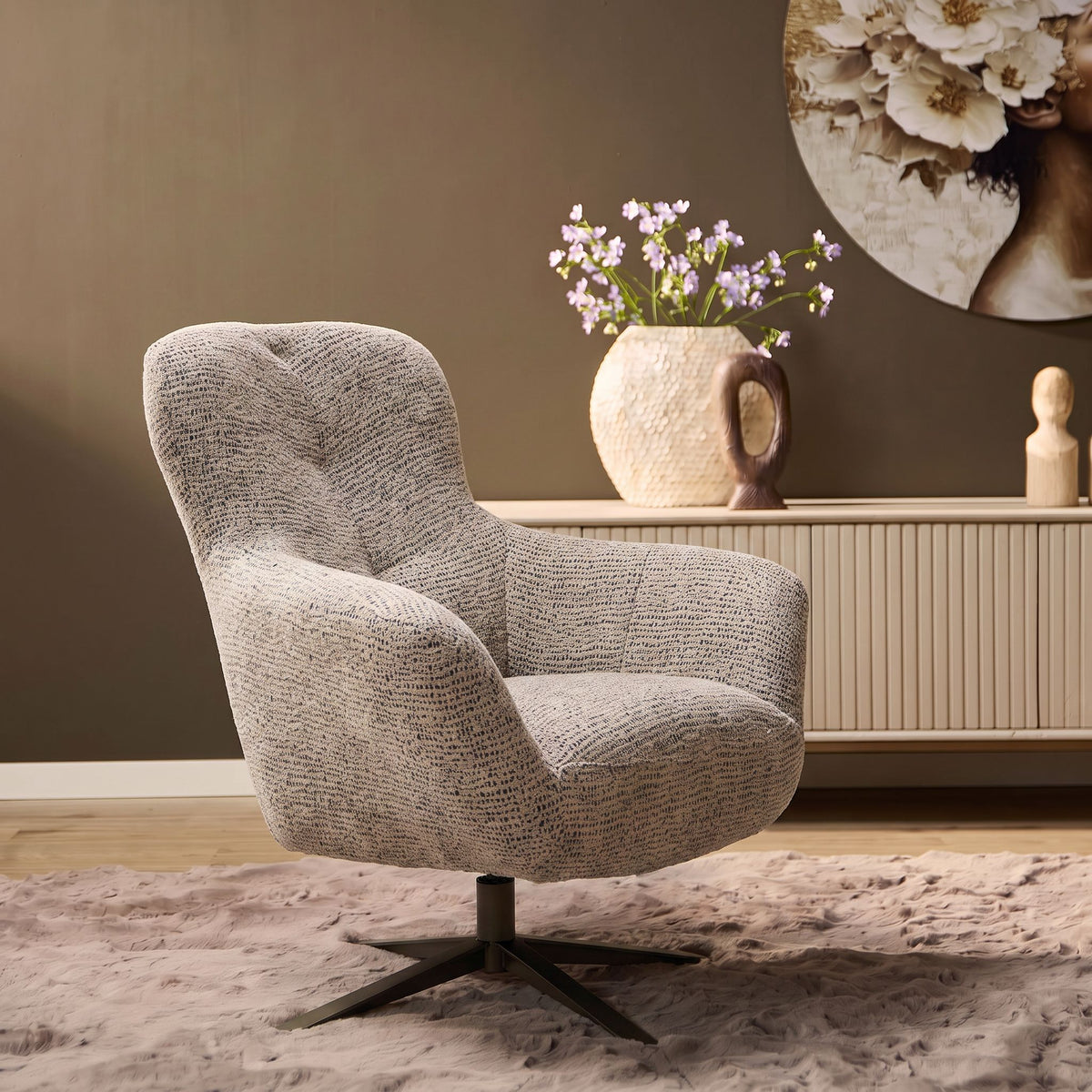 Starfurn - Draaibare Fauteuil Nena Bruin