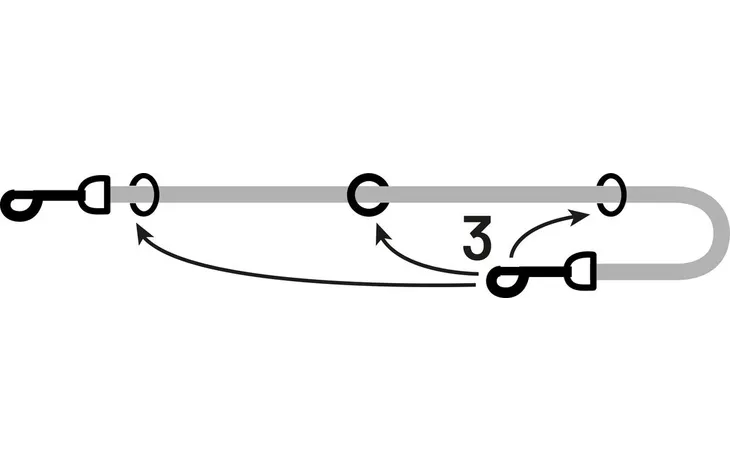 Flamingo - Trainingslijn Ziggi Rood 200cm L x 2cm B x 0.2cm H