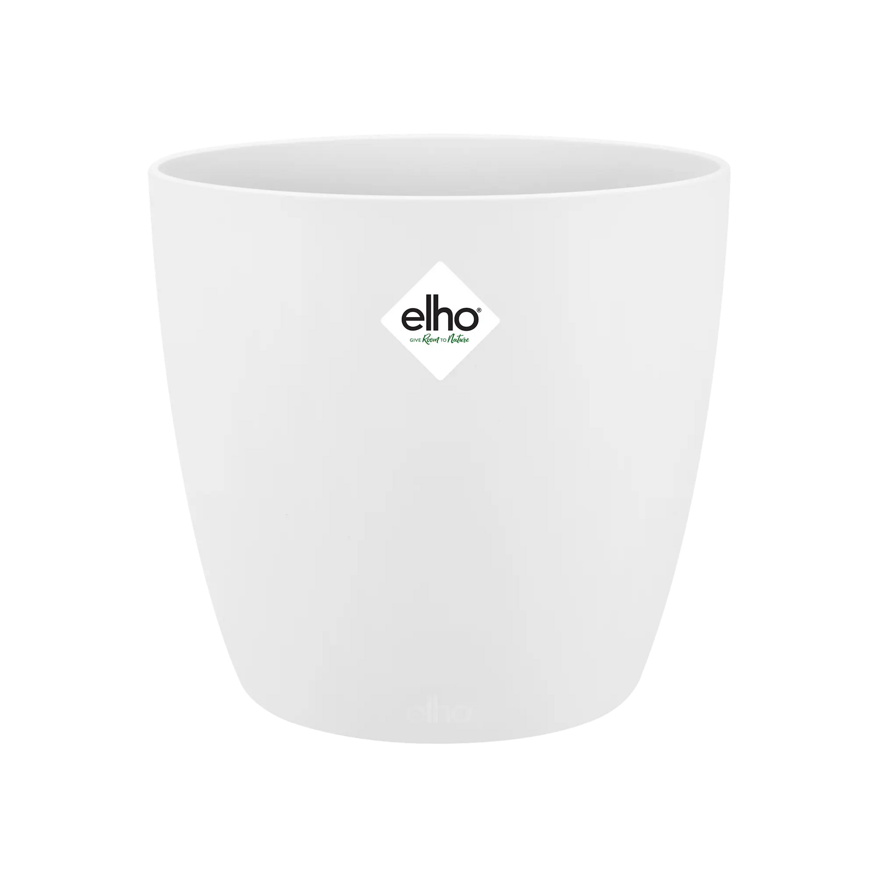 Witte Elho Brussels ronde plantenpot 18 cm met elho-logo