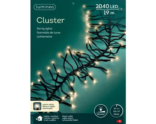 Clusterverlichting - Lumineo - 2040 lampjes warm wit