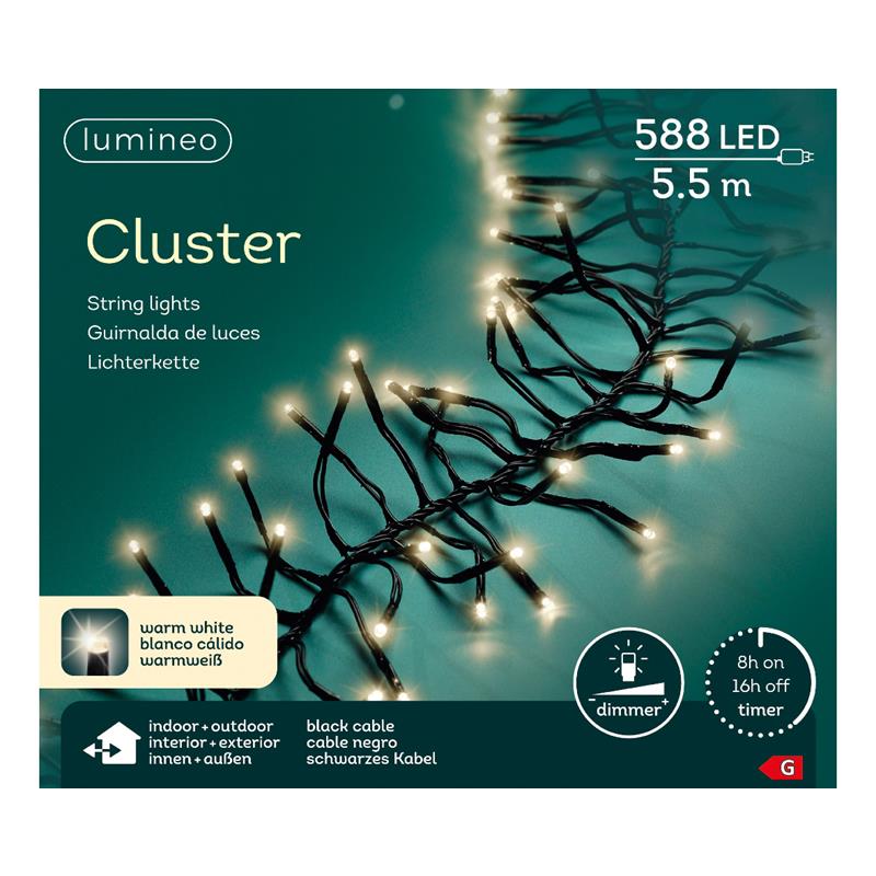 LED cluster lights steady buiten 550cm