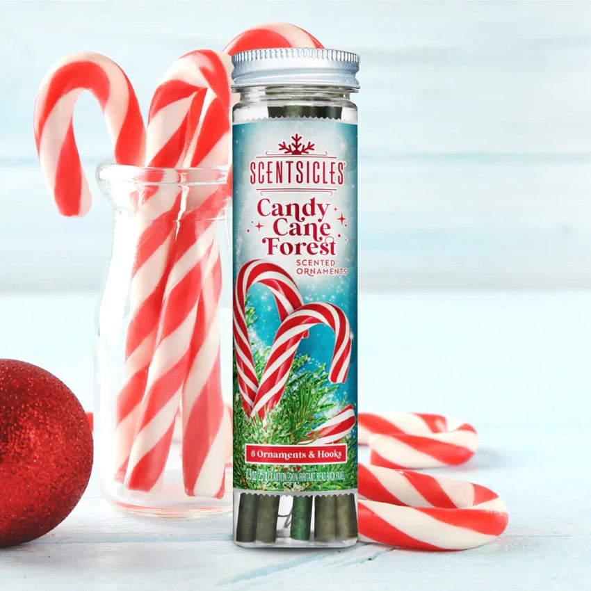 Geurstokjes voor in de kerstboom 6 stuks - Candy Cane Forest