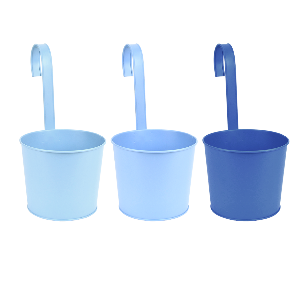 Esschert design - 50 tinten blauw bloempot met haak