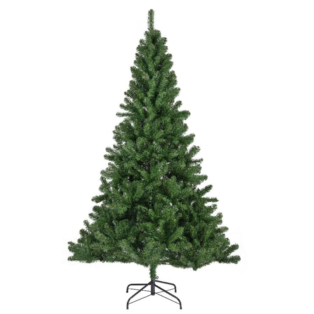 Kunstkerstboom met groene naalden en metalen standaard, ca. 300 cm