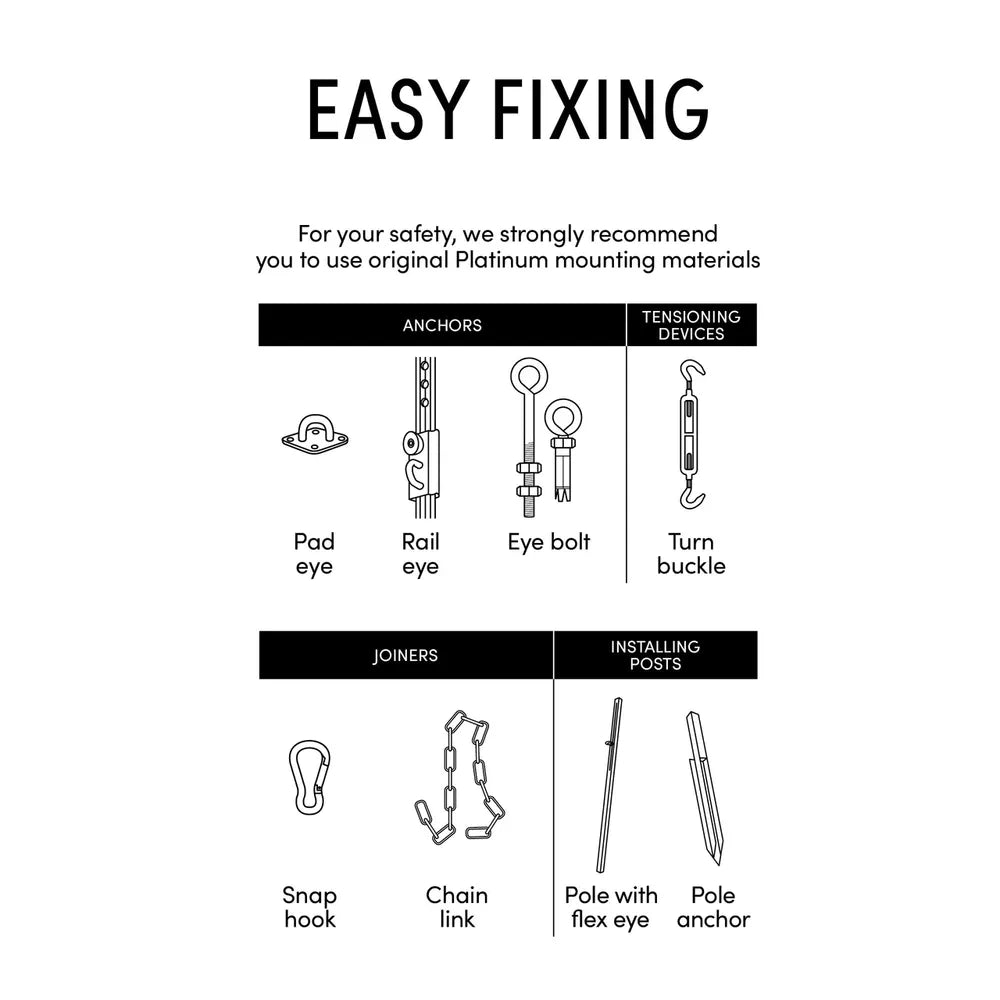 Platinum - Shade sail rectangle 400x300