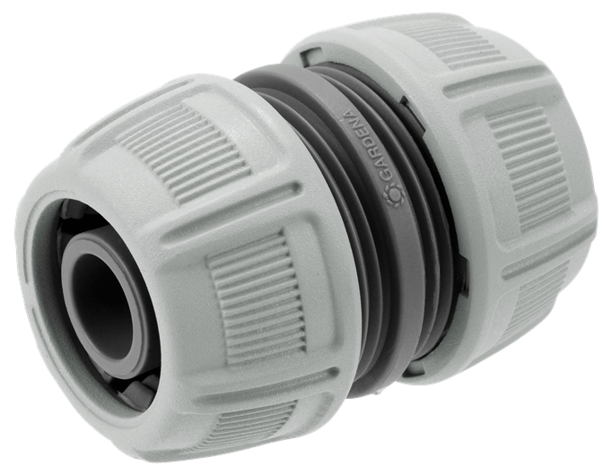 Gardena reparateurkoppeling 19 mm (3/4”), grijze slangfitting, geribbelde moer