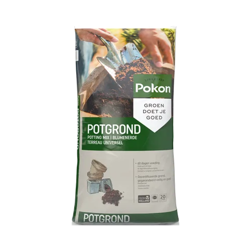 Universele potgrondzak met groen-witte label, 20 L