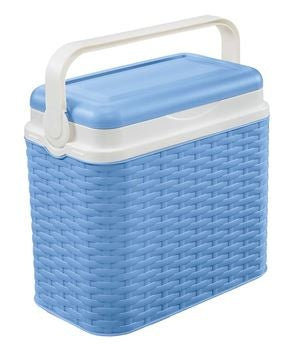 Koelbox 10 liter Rotan Lichtblauw