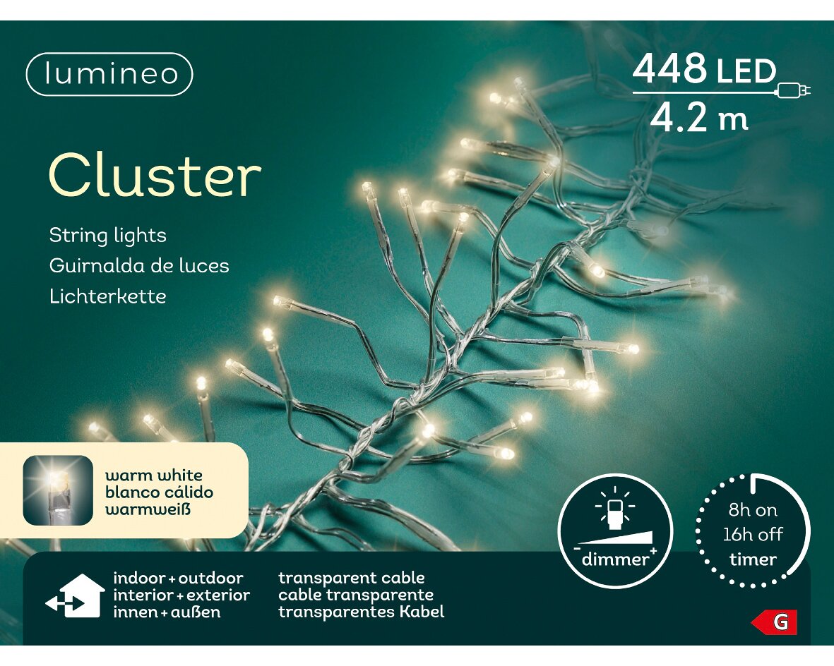 LED cluster lights steady buiten 420cm